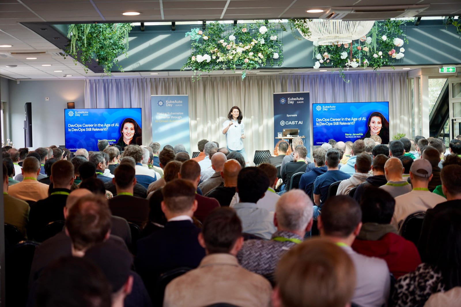 Nana speaking at event